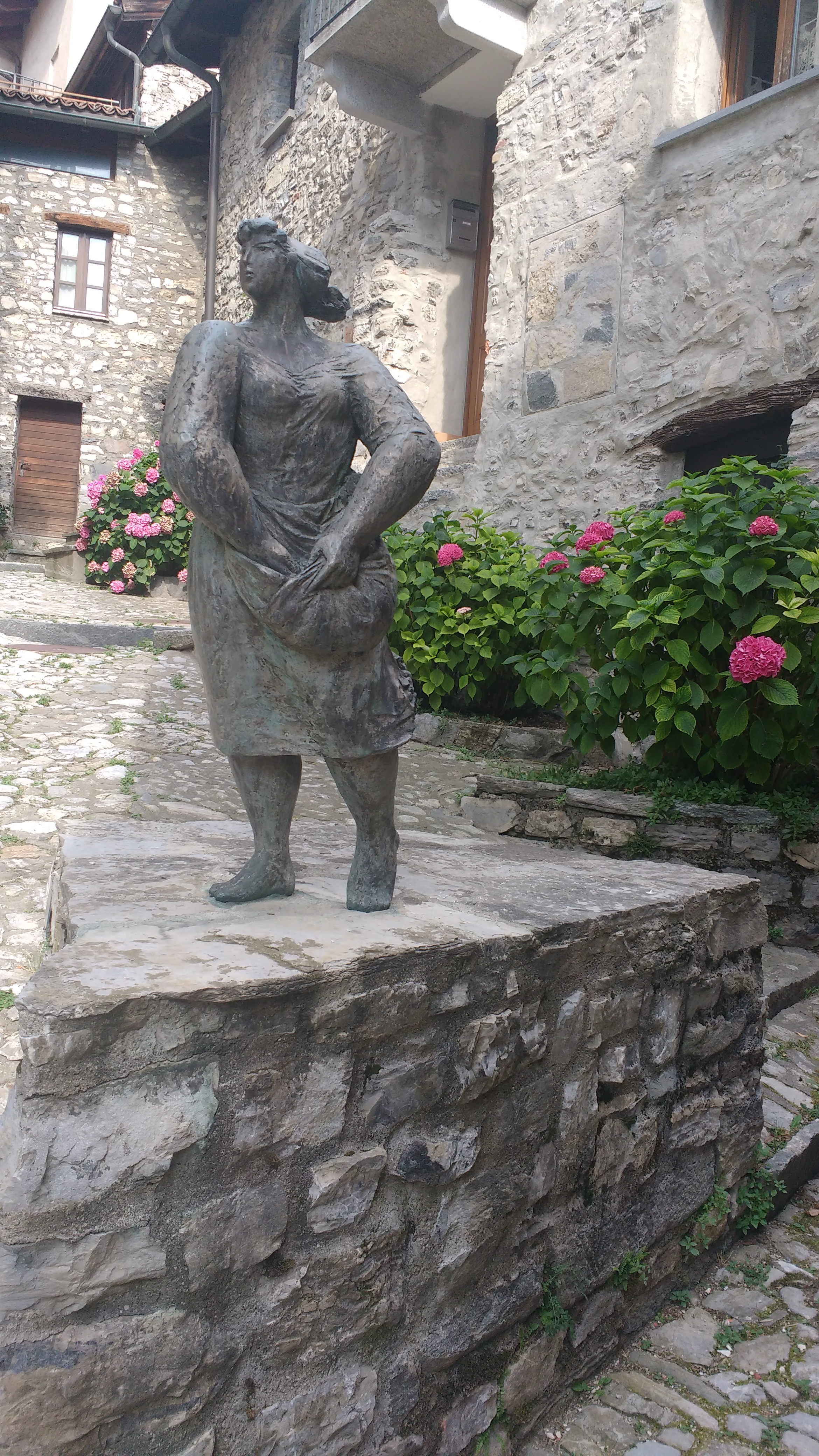 the sewing lady of Bré, Lugano, Switzerland